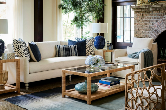 A boho chic designed living room
