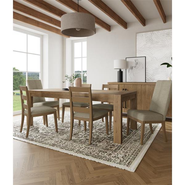 A modern, and tasteful dining room set