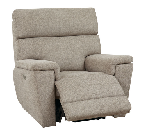 A light-colored power recliner