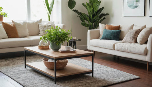 Modern Living Room With Sofa Armchair Wooden Furniture Stylish Interior