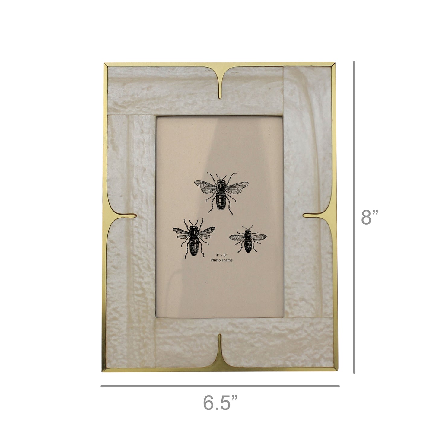 4x6 Picture Frame - Mop Resin and Brass - Chapin Furniture