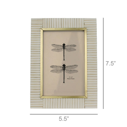 4x6 Picture Frame - Resin and Brass - Chapin Furniture