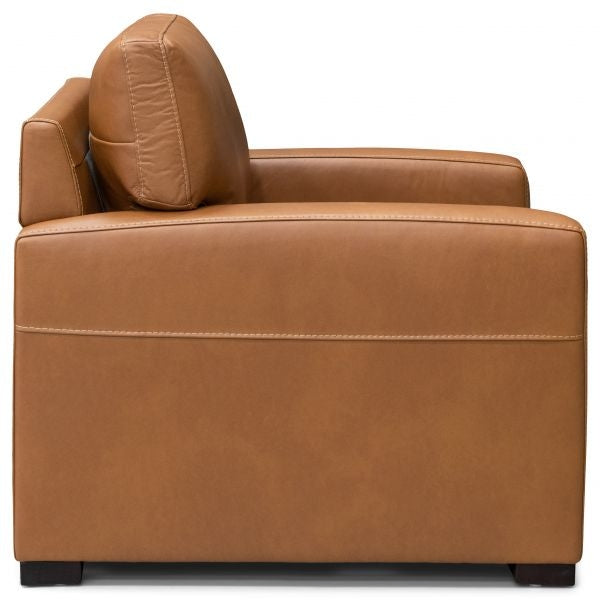 Bassett Club Level Wilson Chair in Pecan Leather - Thumbnail 4
