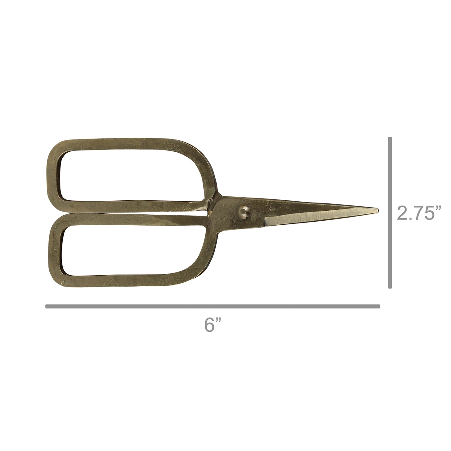 Squared Scissors - Brass - Chapin Furniture