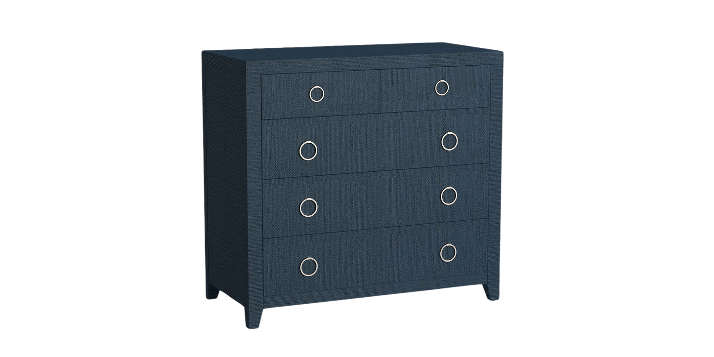 Ventura Chest-Pacific Blue Raffia - Chapin Furniture