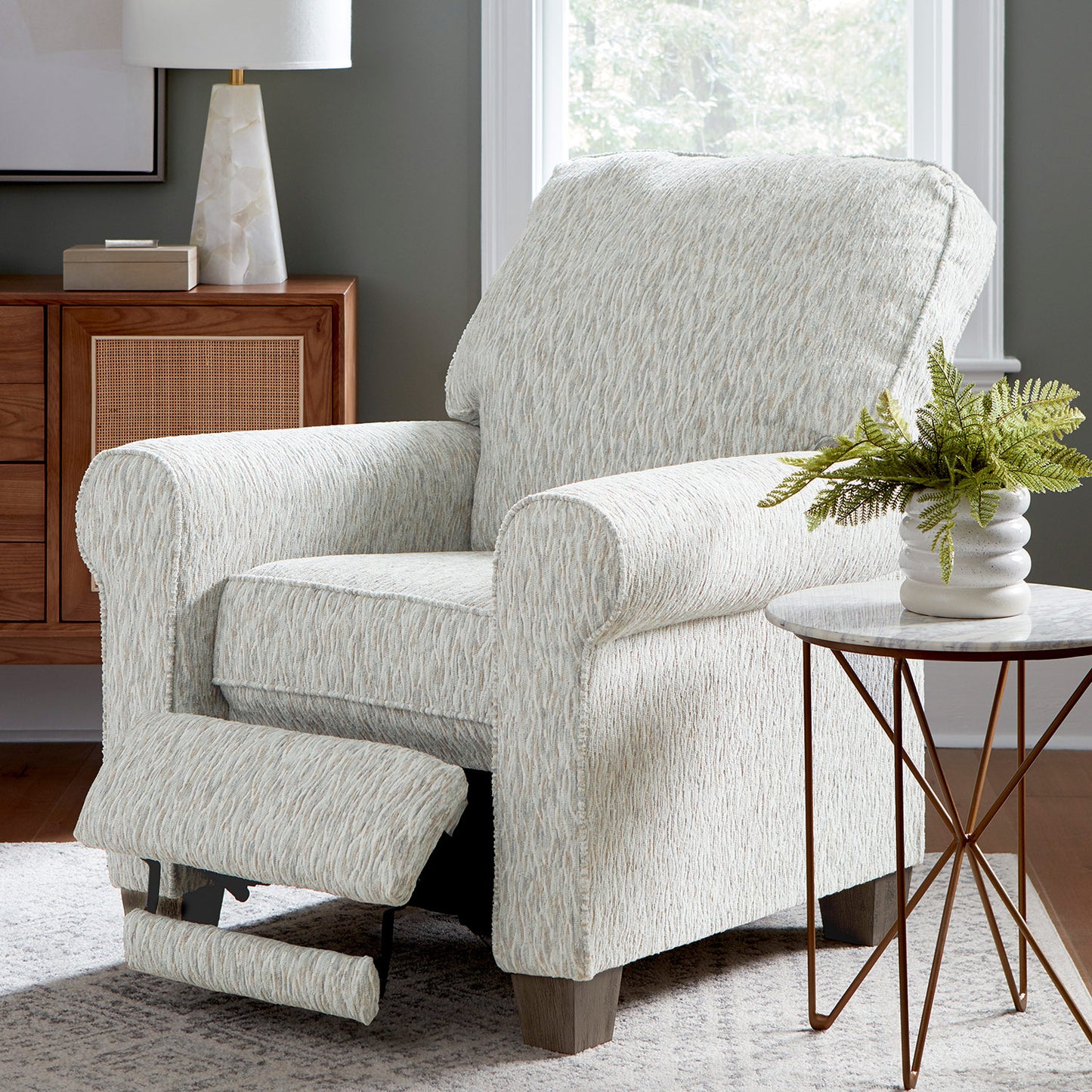 Kayne High Leg Recliner- Custom - Chapin Furniture