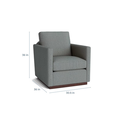 Myles Thin Track Arm Swivel Chair - Custom - Chapin Furniture