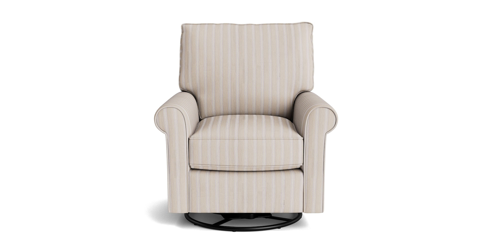 Oswell Roll Arm Swivel Glider Chair- Custom - Chapin Furniture