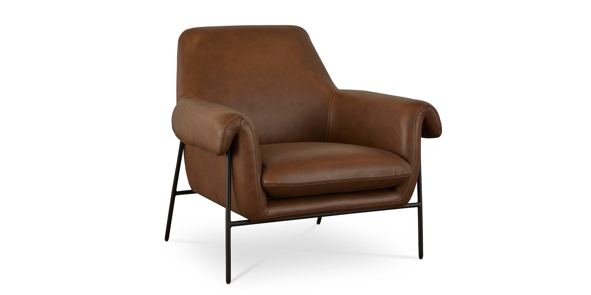 Richfield Leather Accent Chair- Cork Leather - Chapin Furniture