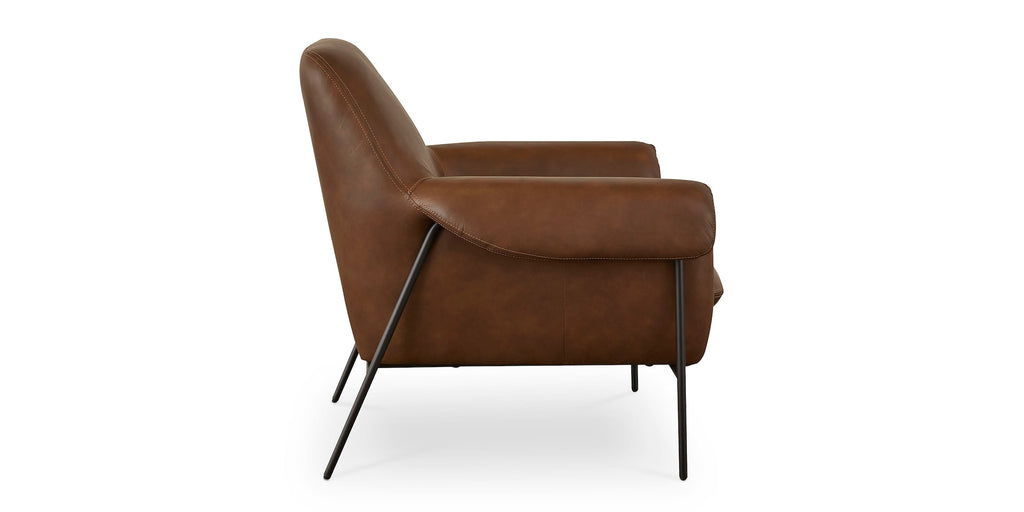 Richfield Leather Accent Chair- Cork Leather - Chapin Furniture