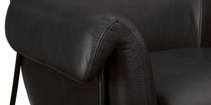 Richfield Leather Accent Chair- Midnight Leather - Chapin Furniture