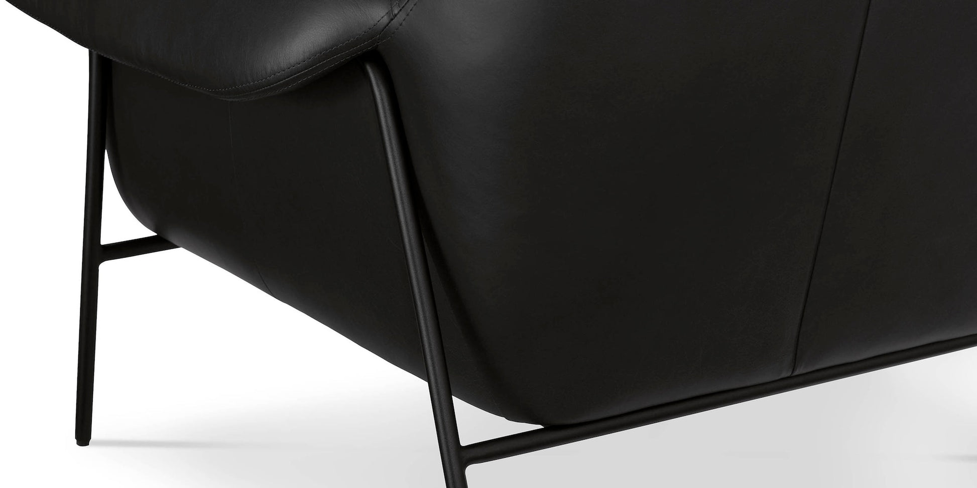 Richfield Leather Accent Chair- Midnight Leather - Chapin Furniture