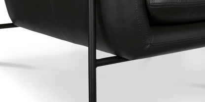Richfield Leather Accent Chair- Midnight Leather - Chapin Furniture