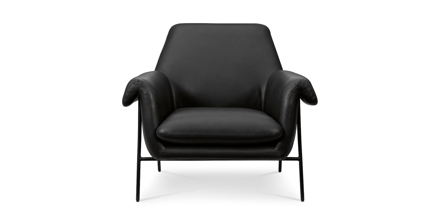 Richfield Leather Accent Chair- Midnight Leather - Chapin Furniture