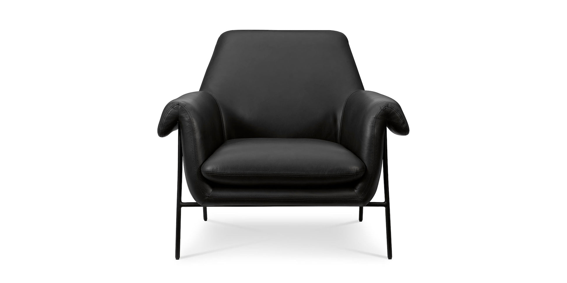 Richfield Leather Accent Chair- Midnight Leather - Chapin Furniture