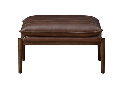 Ellis Leather Ottoman - Chapin Furniture