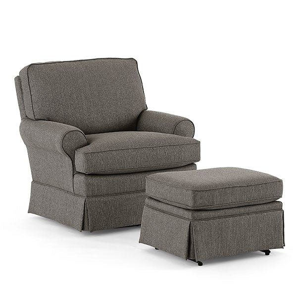 Quinn Swivel Glider Chair With Ottoman Option- Custom - Chapin Furniture