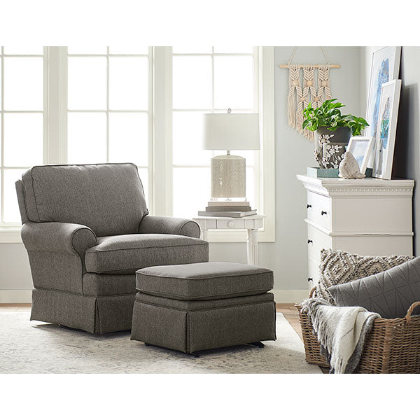 Quinn Swivel Glider Chair With Ottoman Option- Custom - Chapin Furniture