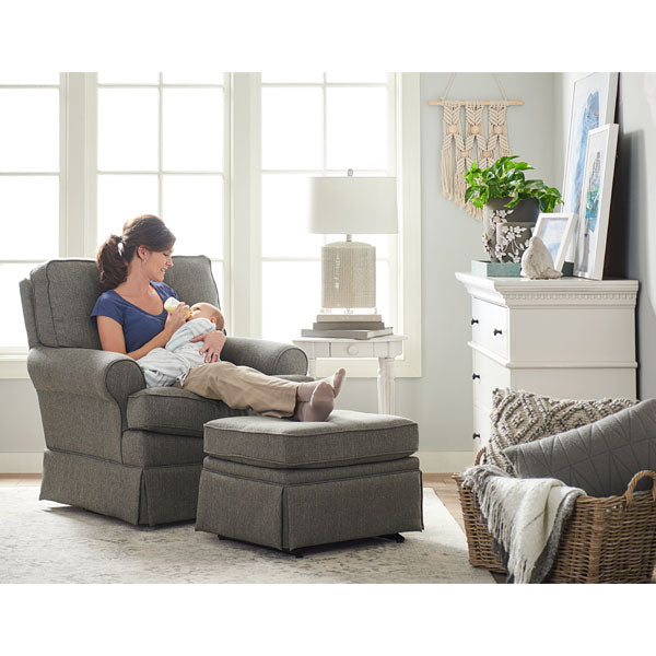 Quinn Swivel Glider Chair With Ottoman Option- Custom - Chapin Furniture