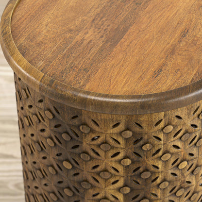 Decker Large Drum Table - Mango - Chapin Furniture