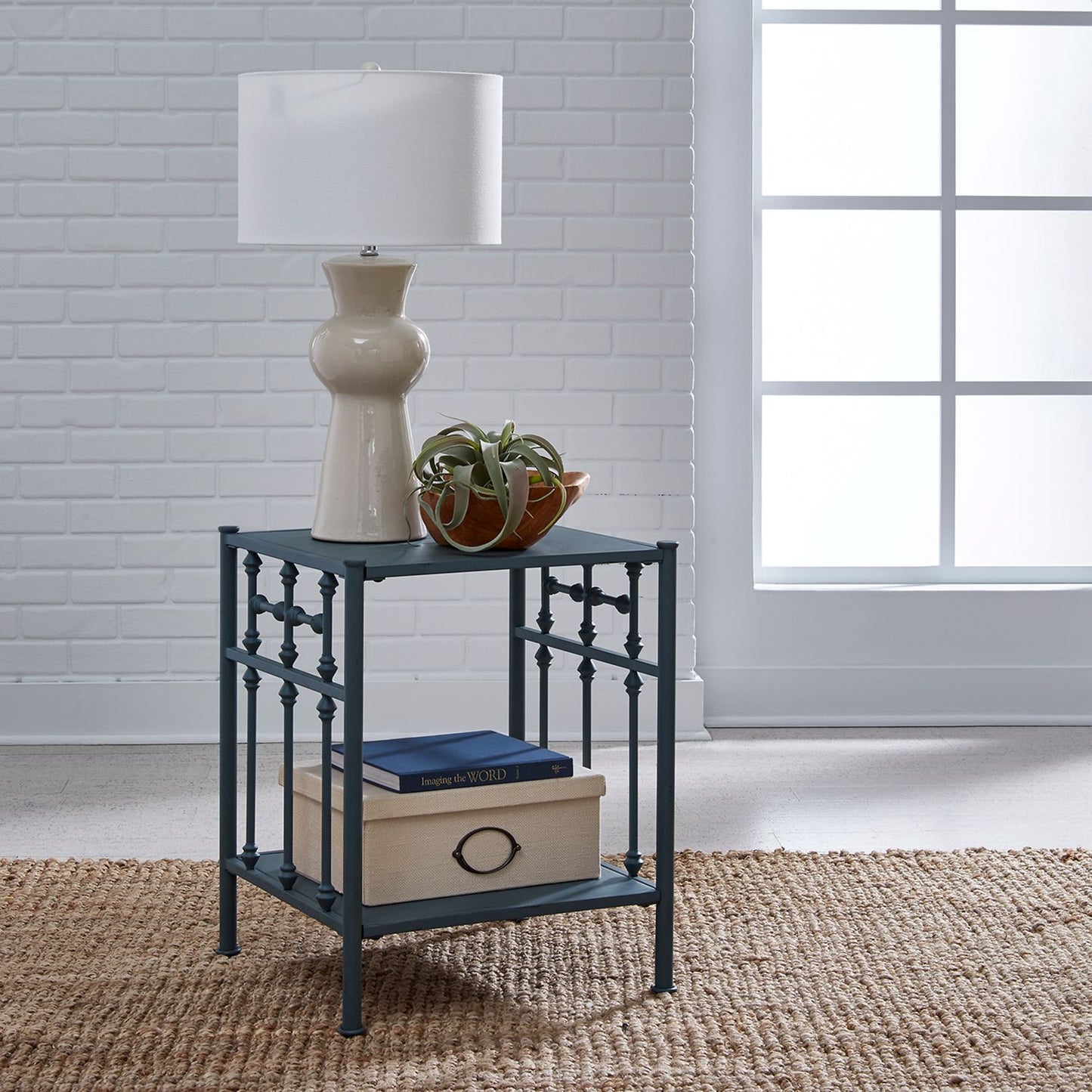 Vintage Metal Open Nightstand - Chapin Furniture
