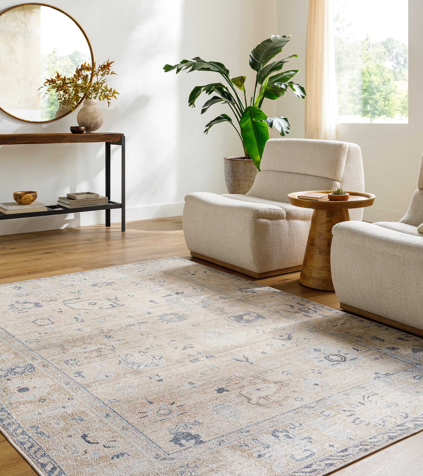 Marlon MLO-2306 Rug- Beige, Blue - Chapin Furniture