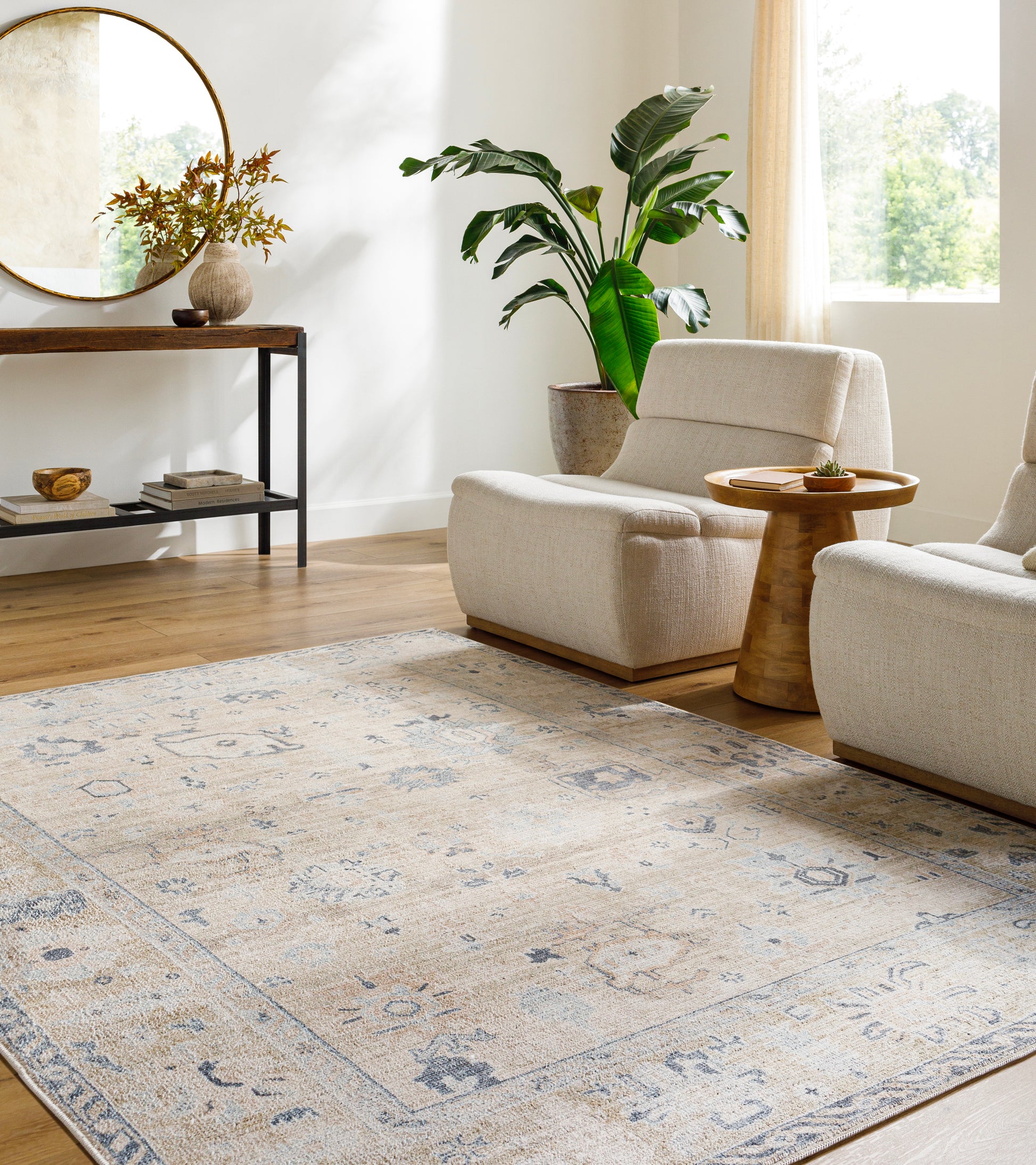 Marlon MLO-2306 Rug- Beige, Blue - Chapin Furniture