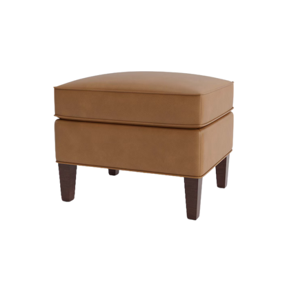 Kent Leather Ottoman - Custom - Chapin Furniture