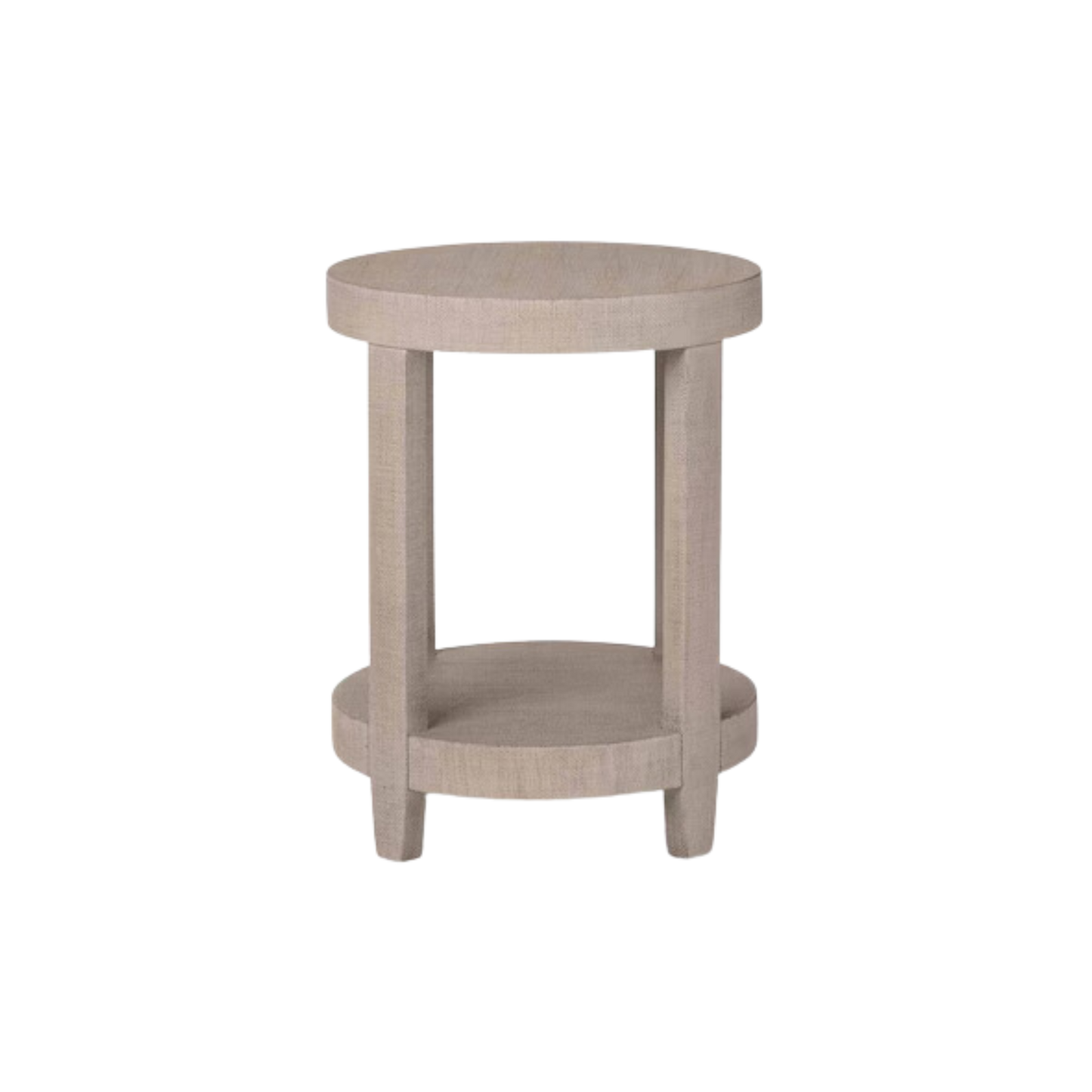 Ventura Raffia Round Lamp Table - Sand Grey - Chapin Furniture