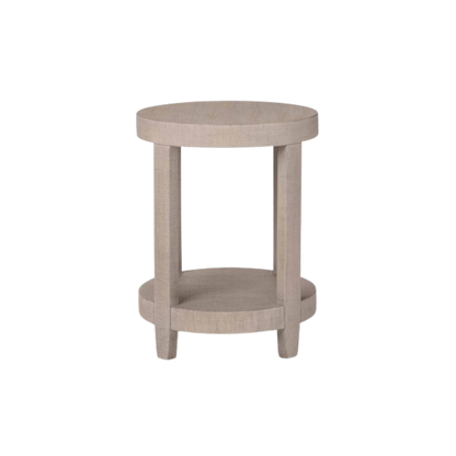 Ventura Raffia Round Lamp Table - Sand Grey - Chapin Furniture