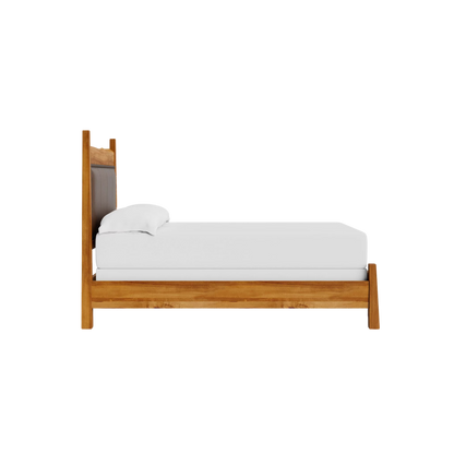 Benchmade Heritage Live Edge Leather Upholstered Bed - Custom - Chapin Furniture