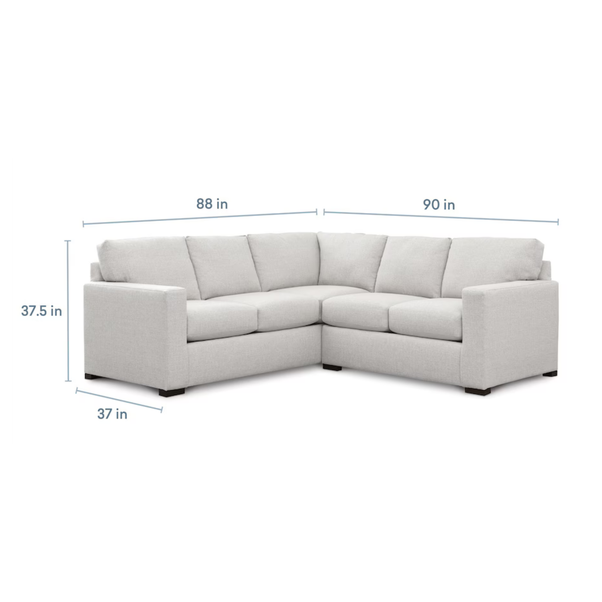 Anson Track Arm L-Shaped Sectional - Laredo Chrome - Chapin Furniture