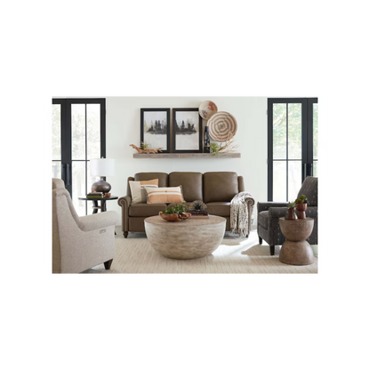 Tahiti Round Lamp Table - Coconut Shell Brown - Chapin Furniture