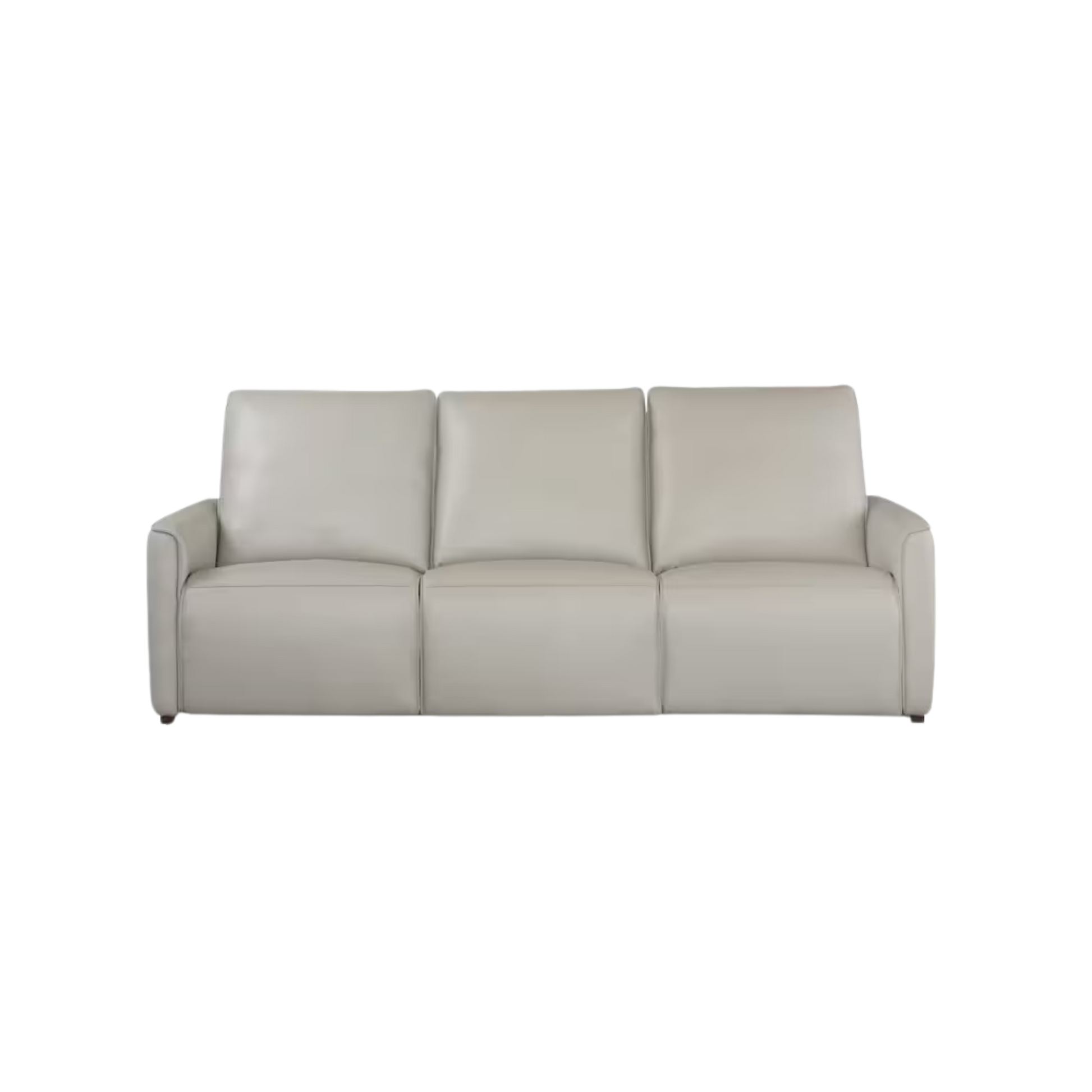 Everett Leather Reclining Sofa - Light Grey - Chapin Furniture