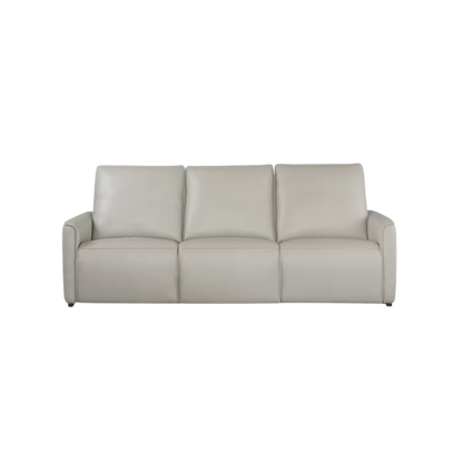 Everett Leather Reclining Sofa - Light Grey - Chapin Furniture