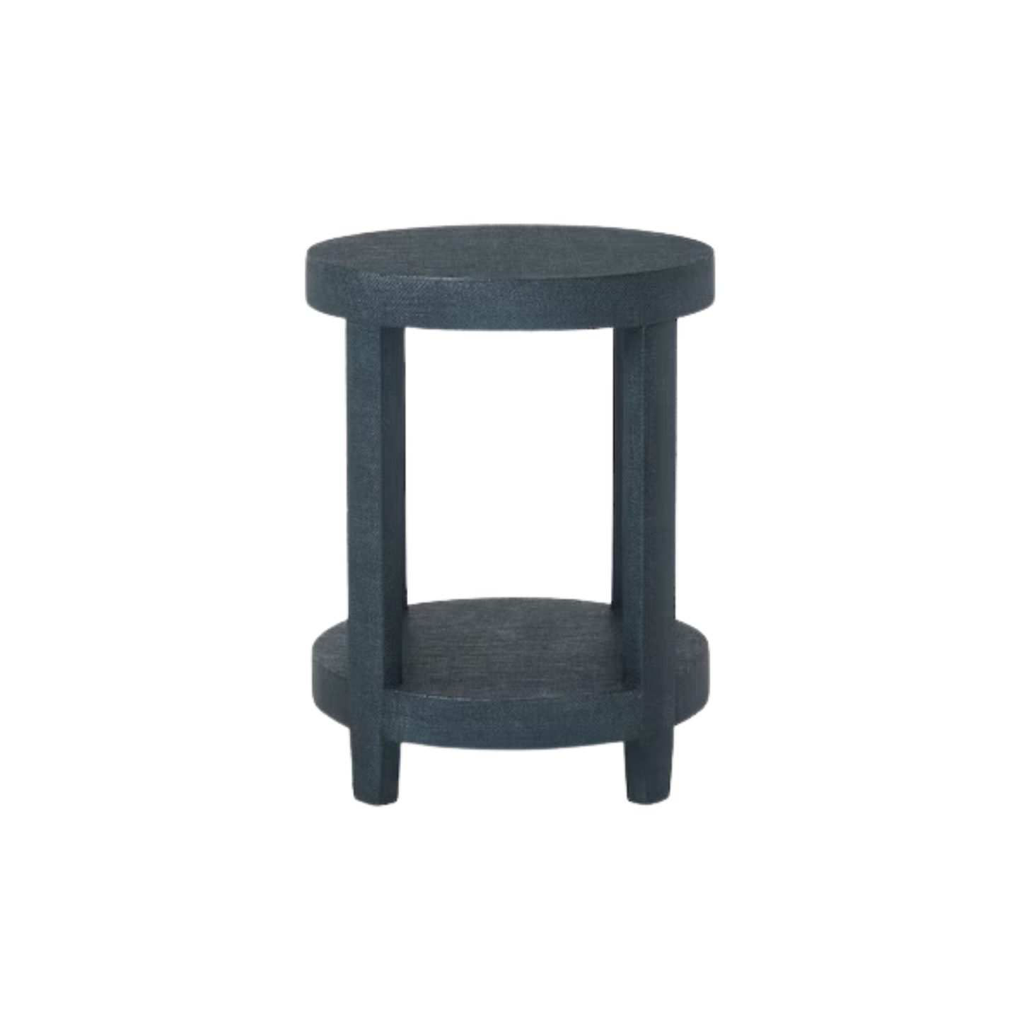 Ventura Raffia Round Lamp Table - Pacific Blue - Chapin Furniture