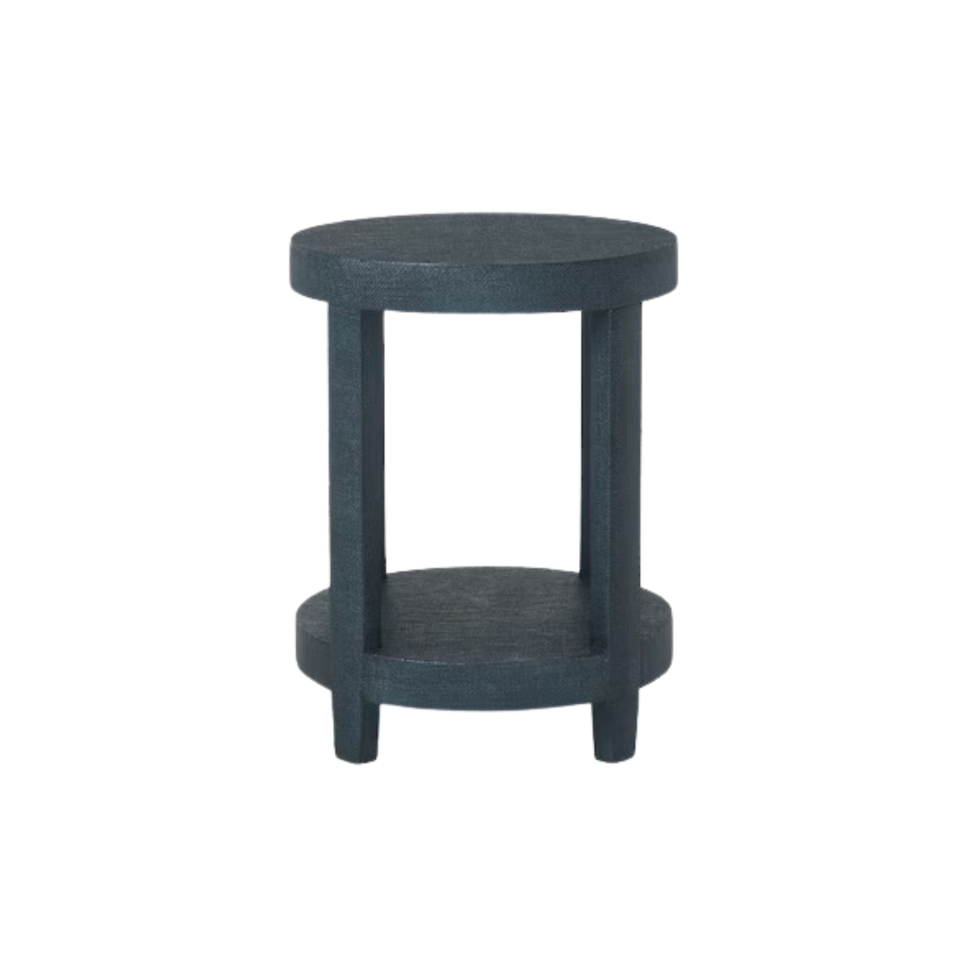 Ventura Raffia Round Lamp Table - Pacific Blue - Chapin Furniture