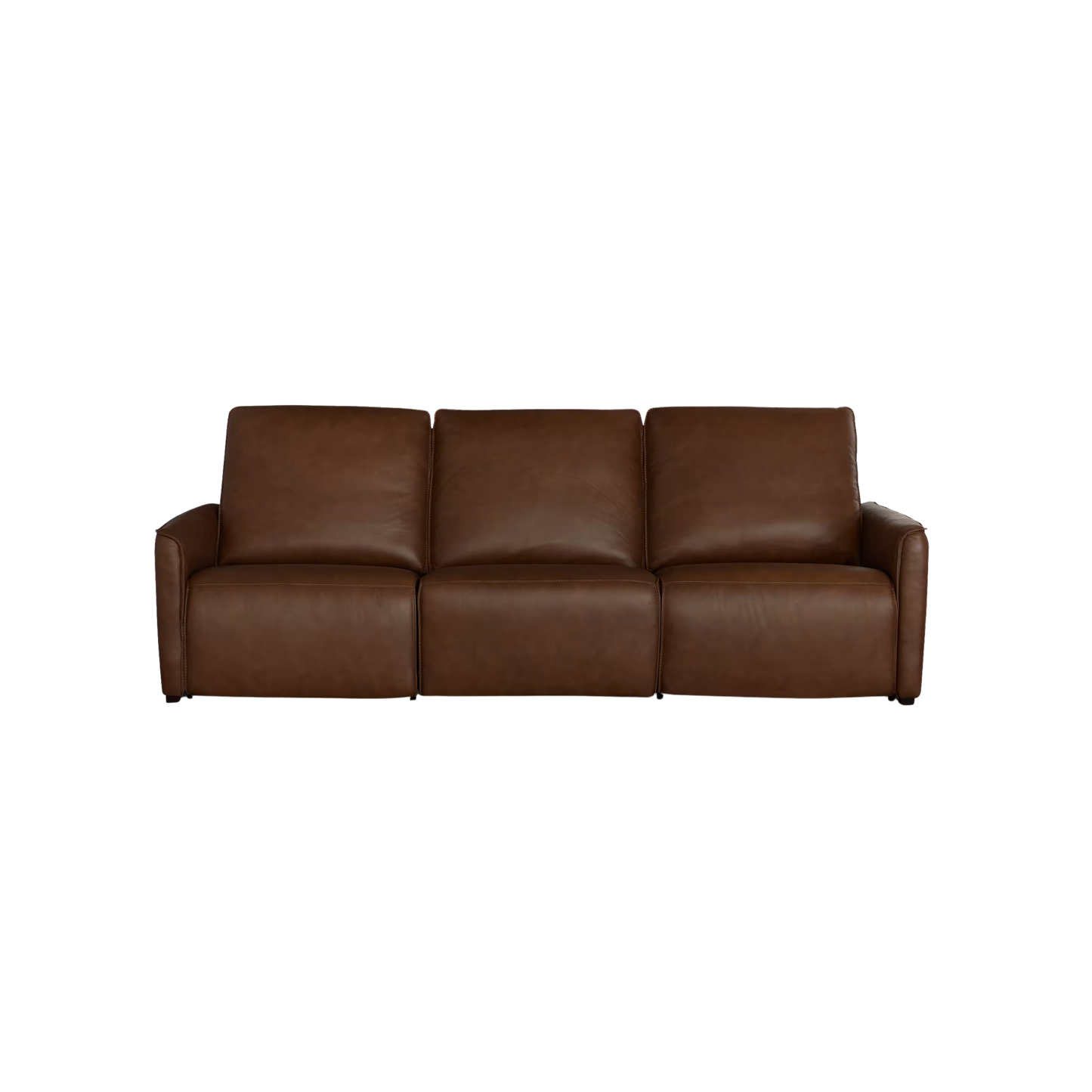 Everett Leather Modular Reclining Sofa - Cork Leather - Chapin Furniture