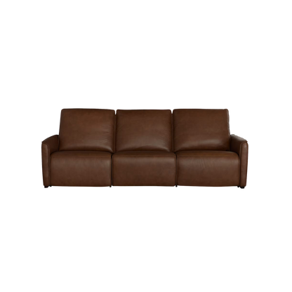 Everett Leather Modular Reclining Sofa - Cork Leather - Chapin Furniture