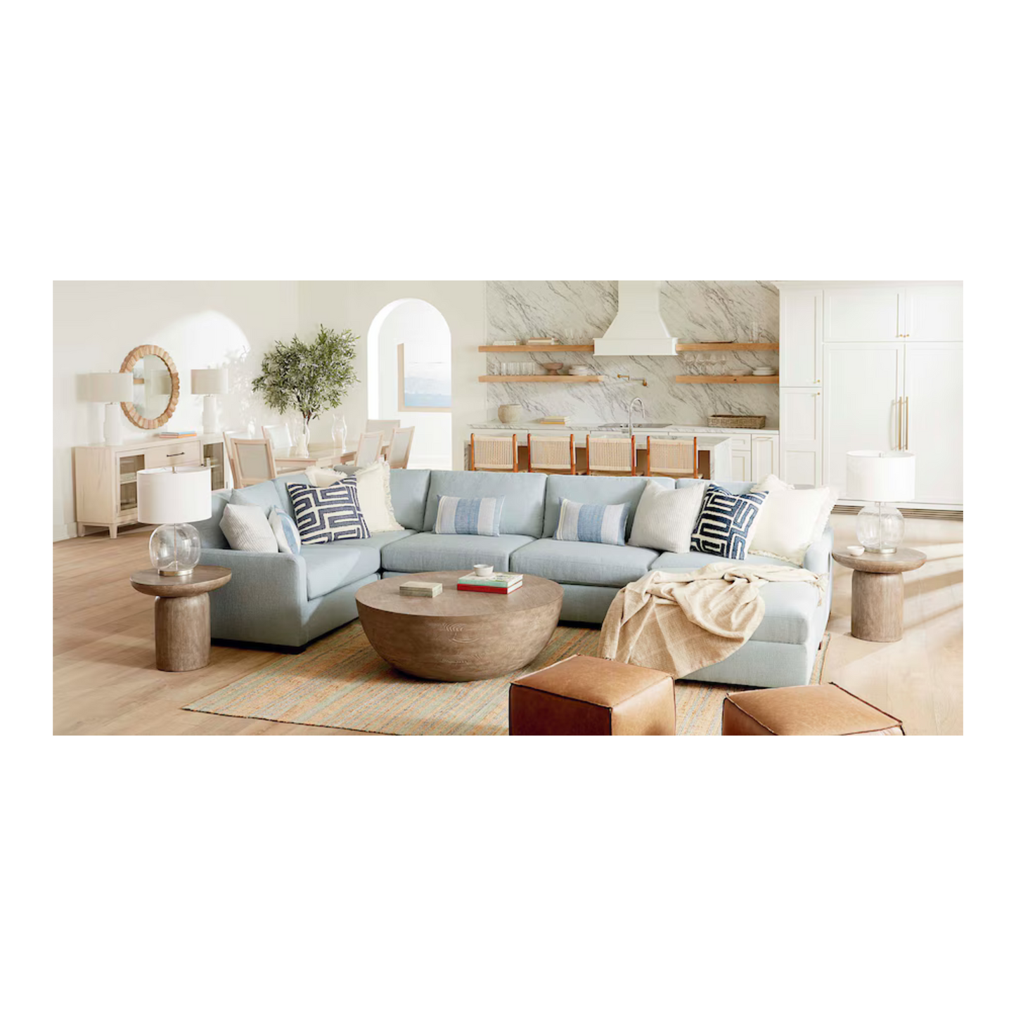 Colby Thin Track Arm Modular U-Shaped Sectional - Custom - Chapin Furniture