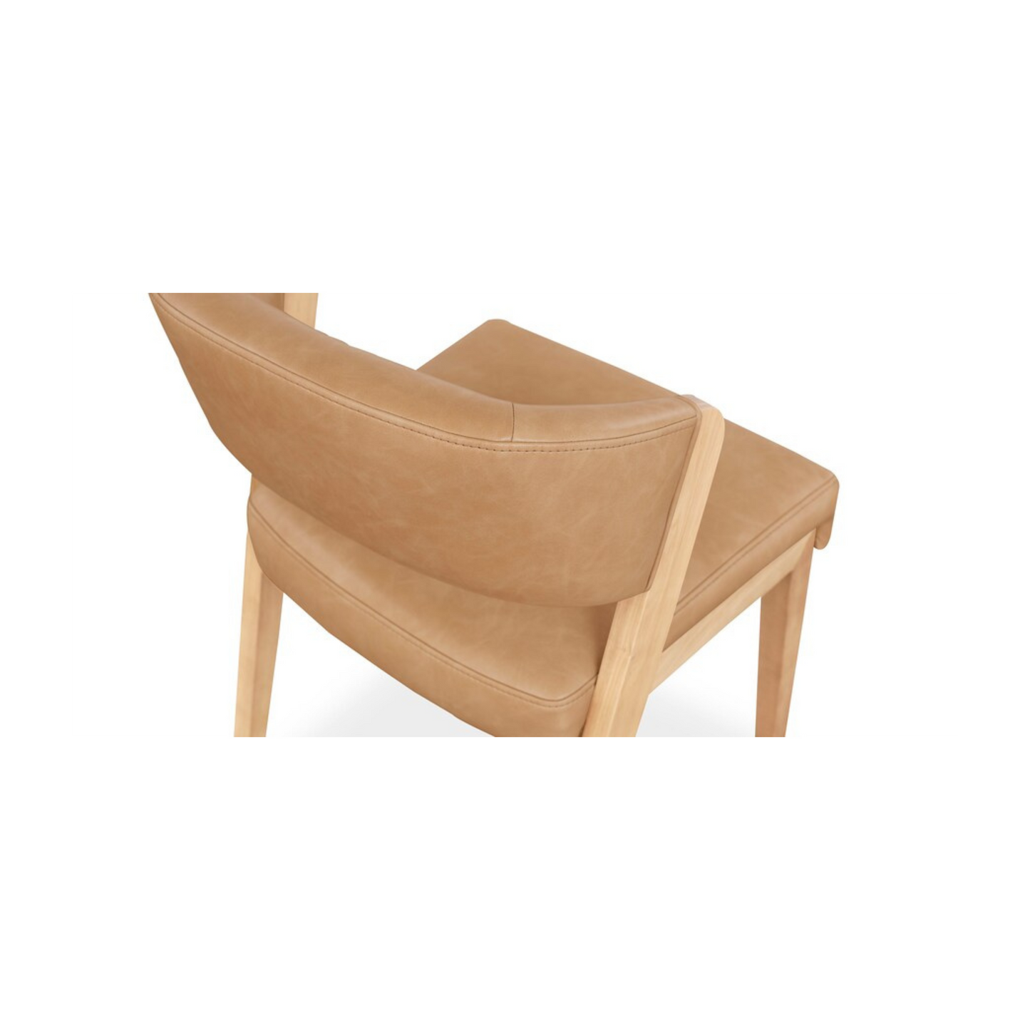 Asher Upholstered Faux Leather Dining Chair - Tan - Chapin Furniture