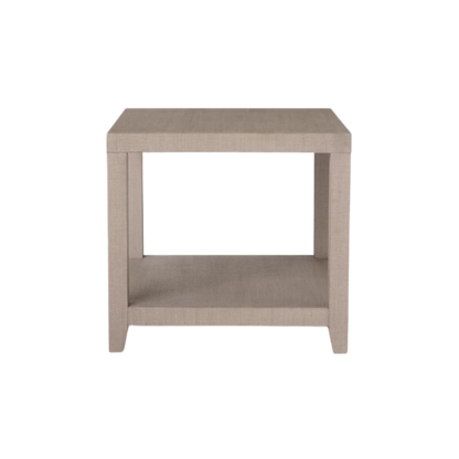 Ventura Raffia Square End Table - Sand Grey - Chapin Furniture