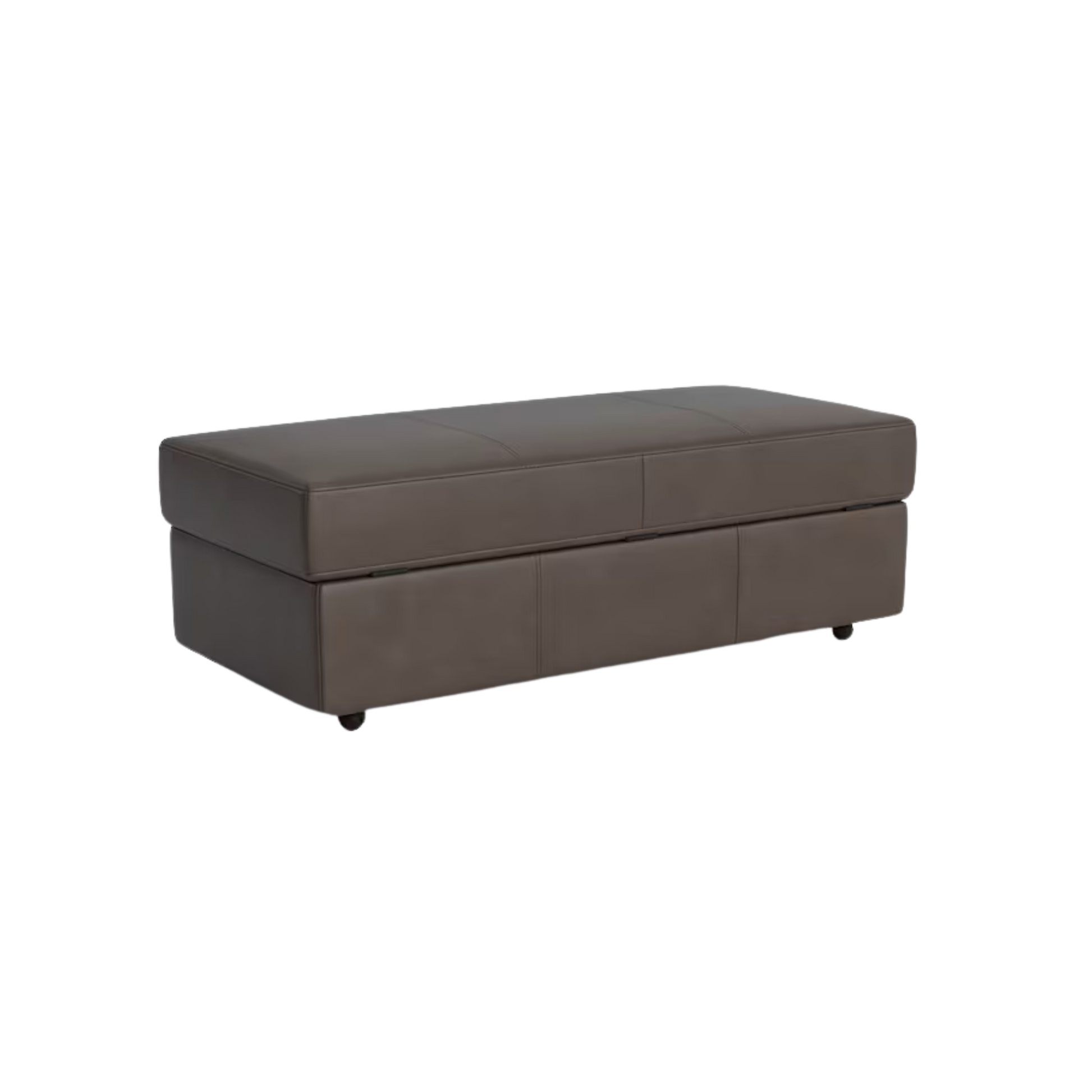 Ellery Leather Storage Ottoman - Custom - Chapin Furniture