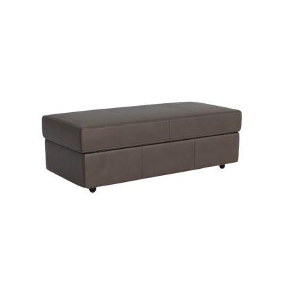 Ellery Leather Storage Ottoman - Custom - Chapin Furniture