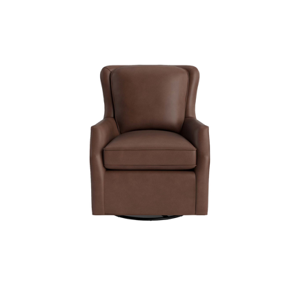 Kent Leather Slope Arm Swivel Glider Chair - Custom - Chapin Furniture