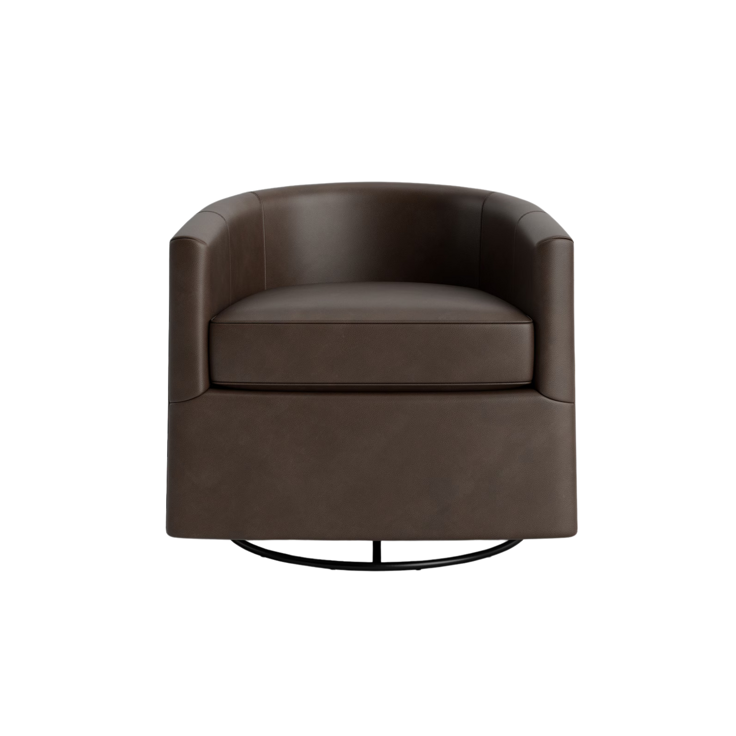 Maxwell Leather Barrel Back Swivel Glider - Custom - Chapin Furniture