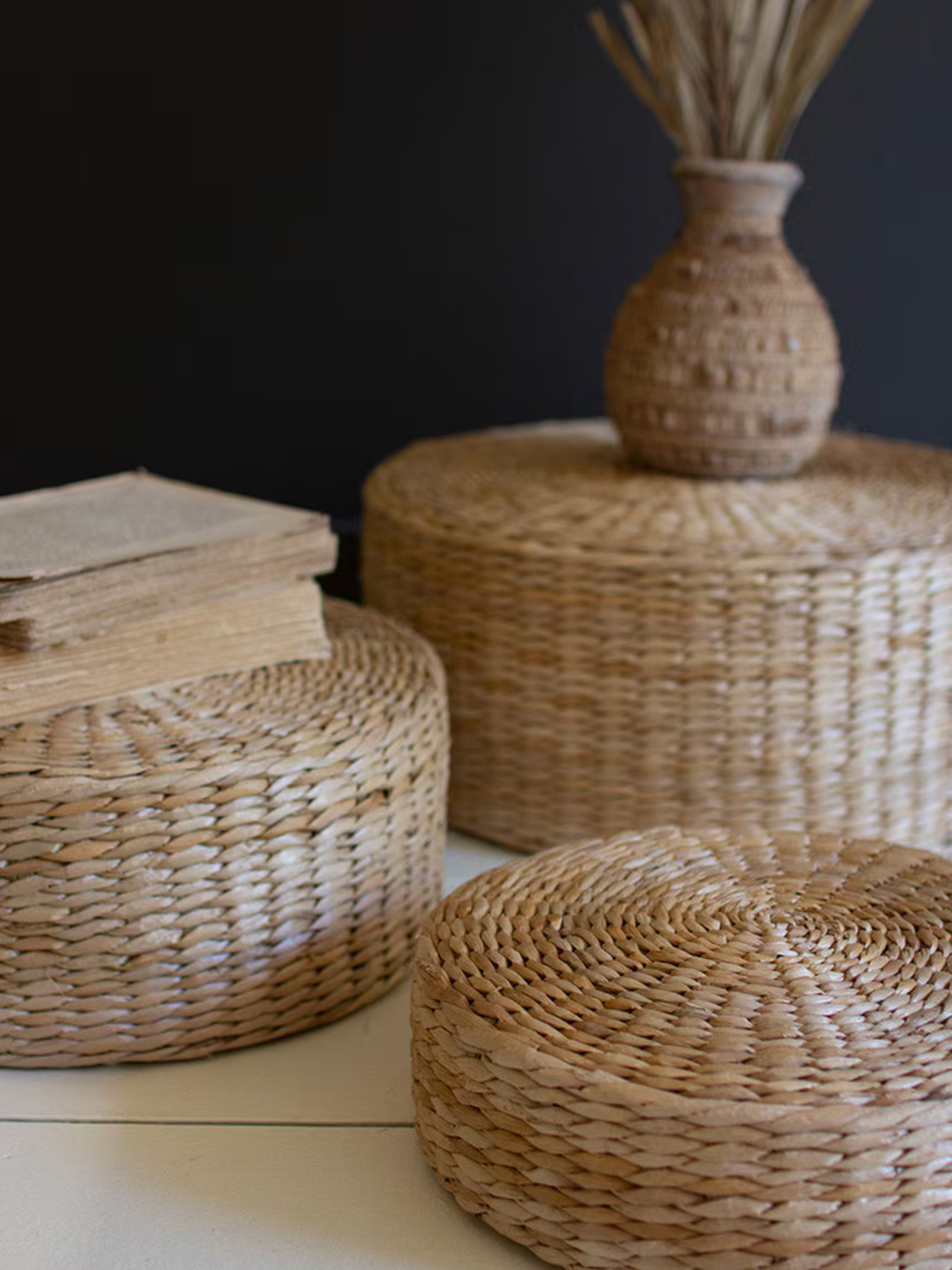 Set of 3 Tabletop Seagrass Risers - Chapin Furniture