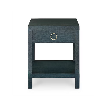 Ventura Raffia End Table - Pacific Blue - Chapin Furniture
