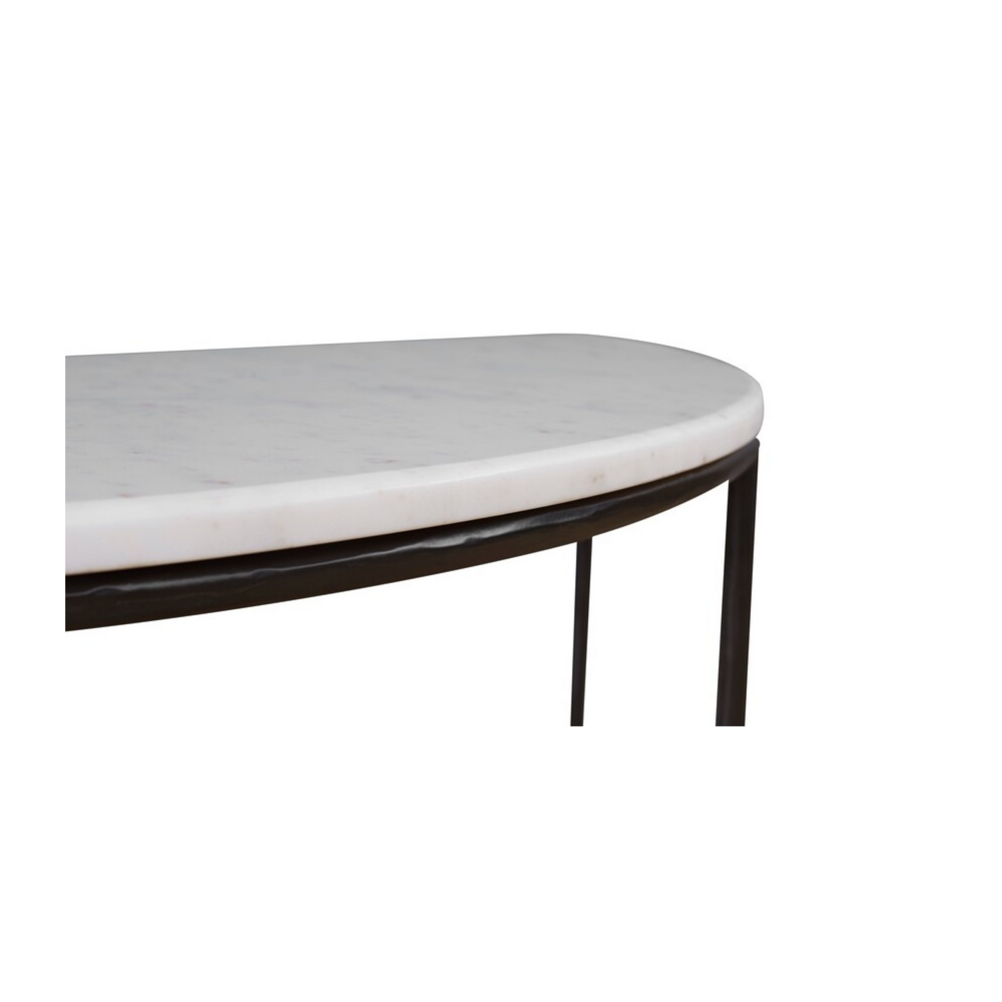 Keswick Demilune Console Table - Black Iron - Chapin Furniture