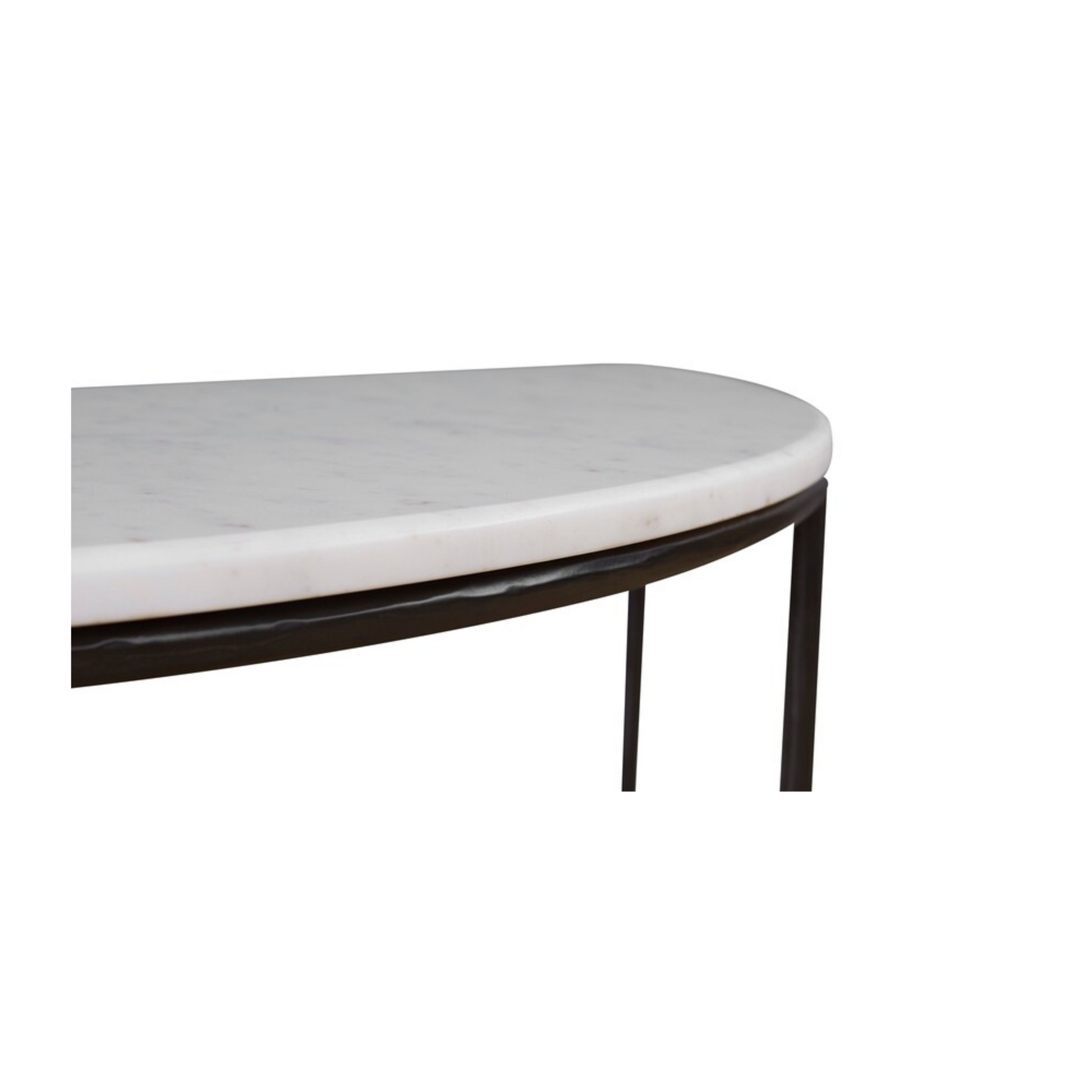 Keswick Demilune Console Table - Black Iron - Chapin Furniture